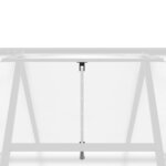 vidaXL Serre avec cadre de base argent 169x169x195 cm aluminium