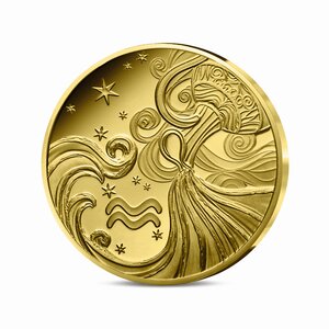 Signes astros - Verseau - Monnaie de 5€ 1/2g or