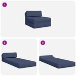vidaXL Canapé-lit pliable Bleu 60 x 70 x 41 cm Tissu