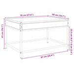 vidaXL Table basse avec LED infini sonoma gris 70x50x41 cm