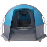 vidaXL Tente de camping tunnel 4 personnes bleu imperméable