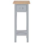 vidaXL Table d'appoint Gris 27 x 27 x 65 5 cm Bois