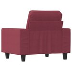 vidaXL Fauteuil Rouge bordeaux 60 cm Tissu