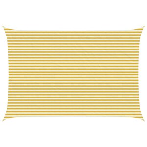vidaXL Voile d'ombre 4 x 7 m HDPE Rectangulaire Jaune et blanc