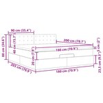 VidaXL Cadre de lit ottoman avec matelas gris clair 180x200 cm velours