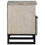 vidaXL Tables de chevet 2 Pièces Blanc et noir 40 x 33 x 46 cm