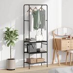 vidaXL Portant à vêtements avec étagères Chêne noir 60 x 30 x 171 cm
