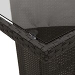 vidaXL Ensemble à manger de jardin 11 Pièces coussins noir résine tressée