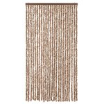 vidaXL Rideau anti-mouches beige et marron foncé 100x200 cm chenille