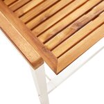 vidaXL Chaises de jardin avec coussins 2 Pièces Acacia solide et acier