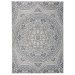 vidaXL Tapis à tissage plat d'extérieur 200x280 cm Motif bleu