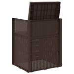 vidaXL Chaises de jardin salle à manger 2 Pièces Marron et gris clair PP