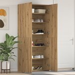 vidaXL Armoire à chaussures Chêne artisanal 80x35 5x180 cm Bois d'ingénierie