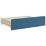 vidaXL Tiroirs de lit 2 Pièces bleu bois d'ingénierie et tissu