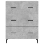 vidaXL Buffet haut Gris béton 69 5x34x180 cm Bois d'ingénierie