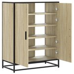 vidaXL Armoire à chaussures chêne sonoma bois d'ingénierie et métal