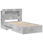 vidaXL Cadre de lit avec rangement Gris béton 80 x 200 cm
