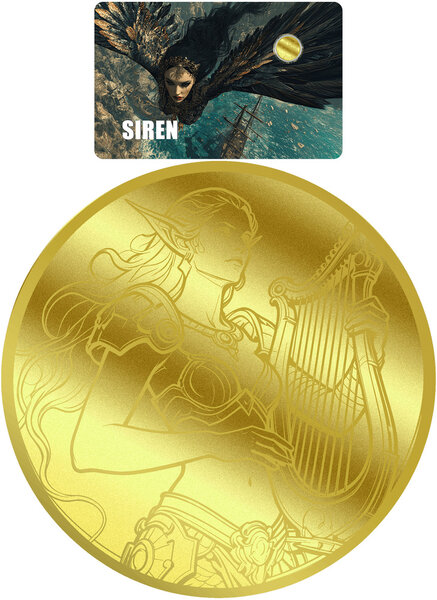 Pièce de monnaie en Or 12 Dollars g 0.031 (1/1000 oz) Millésime 2026 SIREN 1/1000 (PRÉCOMMANDE)