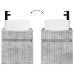 vidaXL Meuble de lavabo mural Gris béton 49 x 44 5 x 65 5 cm