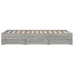 vidaXL Cadre de lit avec tiroirs sans matelas sonoma gris 150x200 cm