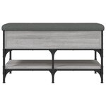 vidaXL Banc à chaussures sonoma gris 82x42x45 cm bois d'ingénierie