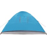 vidaXL Tente familiale à dôme 6 personnes bleu imperméable