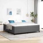 vidaXL Lit à lattes Gris clair 200 x 200 cm Tissu en velours côtelé