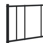 vidaXL Cadre de lit métal sans matelas et tête de lit noir 160x200 cm