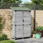 vidaXL Abri de jardin Gris 106 5 x 56 x 176 cm Bois d'ingénierie