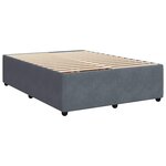 vidaXL Sommier à lattes de lit et matelas Gris foncé 160x200cm Velours