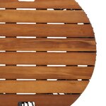 vidaXL Tables d'appoint de jardin 2 Pièces dessus en bois gris poly rotin
