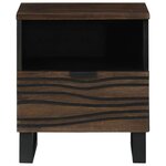 vidaXL Cabinet de chevet avec tiroir 2 Pièces Noyer 40 x 33 x 46 cm