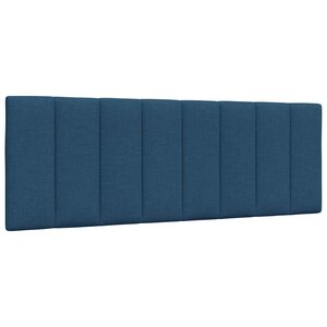 vidaXL Coussin de tête de lit Hanko bleu 140 cm tissu