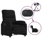 vidaXL Fauteuil inclinable électrique noir tissu microfibre