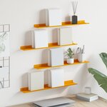 vidaXL Étagère flottante 4 pc Jaune moutarde 60 x 8 5 x 2 5 cm Acier
