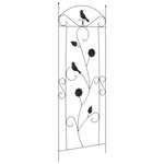 vidaXL Clôture de jardin 3 Pièces Noir 112 x 40 cm Acier