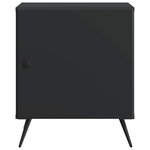 vidaXL Cabinet de chevet Noir 43 x 34 5 x 50 cm Bois d'ingénierie