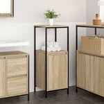 vidaXL Meuble de salle de bain avec étagères chêne sonoma 36x35x95 cm