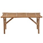 vidaXL Banc de jardin pliable avec coussin 118 cm Bambou