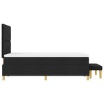 vidaXL Lit à ressorts avec matelas Noir 120 x 190 cm tissu