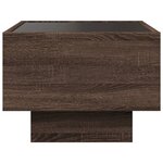 vidaXL Table de chevet avec LED infini chêne marron 40x40x30 cm