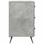 vidaXL Cabinet de chevet avec tiroir Gris béton 43 x 41 x 66 5 cm