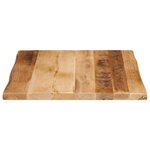 vidaXL Dessus de table bord vivant 80x80x3 8 cm bois de manguier brut