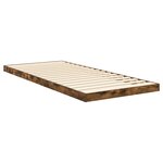 vidaXL Cadre de lit surélevé Chêne fumé 86 5 x 190 cm