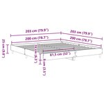 vidaXL Cadre de lit sans matelas chêne sonoma 200x200 cm