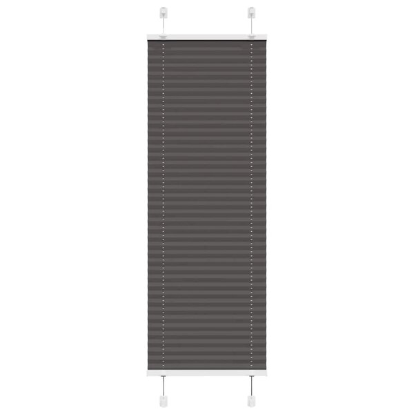 vidaXL Store plissé noir 45x150 cm largeur du tissu 44 4 cm polyester