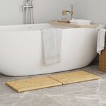 vidaXL Tapis de bain 2 Pièces 50x35 cm bambou