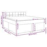 vidaXL Sommier à lattes de lit avec matelas Gris clair 180x200cm Tissu