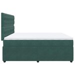 vidaXL Sommier à lattes de lit et matelas Vert foncé 200x200cm Velours