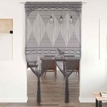 vidaXL Rideau en macramé Anthracite 140x240 cm Coton